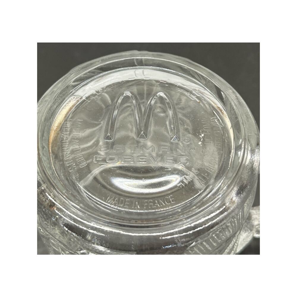 McDonalds VINTAGE 1995 Batman Forever Glass Mug Cup TWO-FACE - Picture 6 of 7